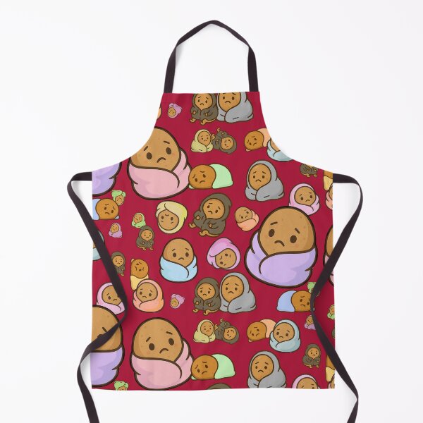 Item preview, Sad Potato Club – Cute Cozy Spud Pattern - Red designed and sold by Strange Comforts.