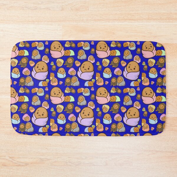 Item preview, Sad Potato Club – Cute Cozy Spud Pattern - Blue designed and sold by Strange Comforts.