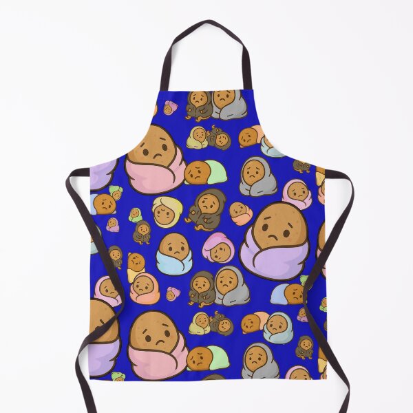 Item preview, Sad Potato Club – Cute Cozy Spud Pattern - Blue designed and sold by Strange Comforts.