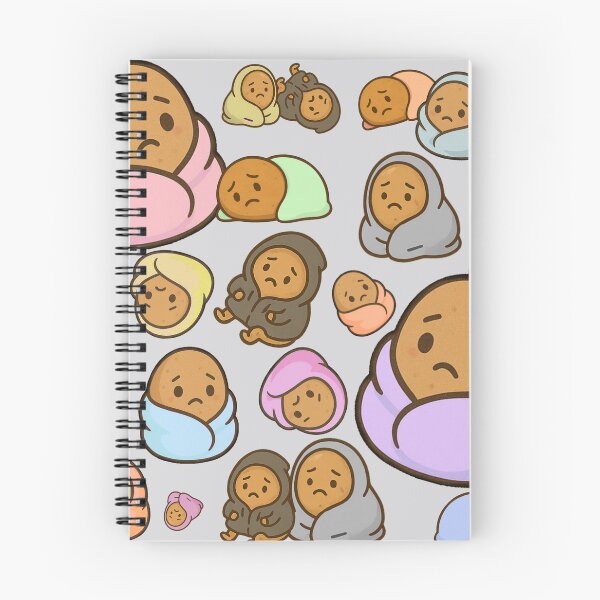 Item preview, Sad Potato Club – Cute Cozy Spud Pattern - Grey designed and sold by Strange Comforts.