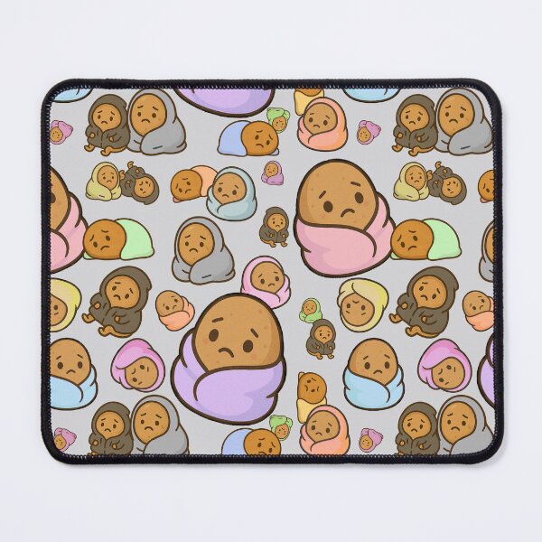 Item preview, Sad Potato Club – Cute Cozy Spud Pattern - Grey designed and sold by Strange Comforts.