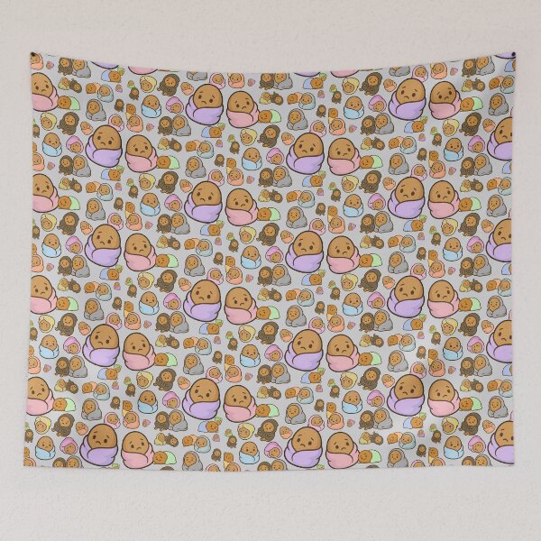 Item preview, Sad Potato Club – Cute Cozy Spud Pattern - Grey designed and sold by Strange Comforts.