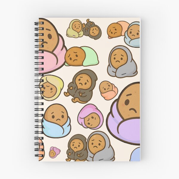 Item preview, Sad Potato Club – Cute Cozy Spud Pattern - Cream designed and sold by Strange Comforts.