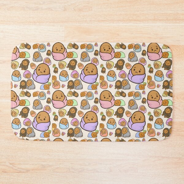Item preview, Sad Potato Club – Cute Cozy Spud Pattern - Cream designed and sold by Strange Comforts.