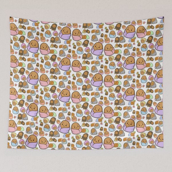 Item preview, Sad Potato Club – Cute Cozy Spud Pattern designed and sold by Strange Comforts.