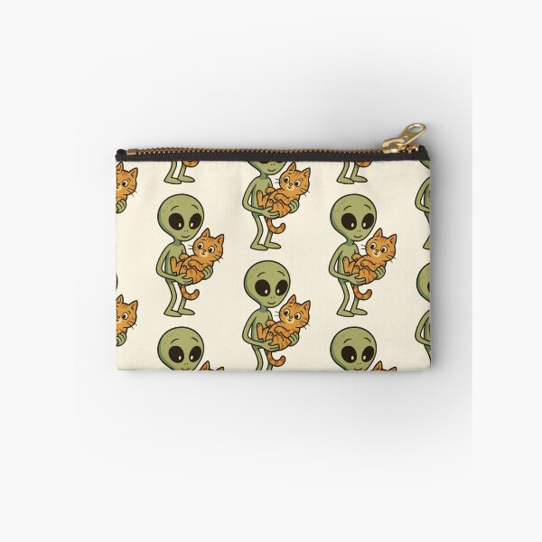 Item preview, Alien and Cat – Cute Sci-Fi Friendship Design designed and sold by Strange Comforts.