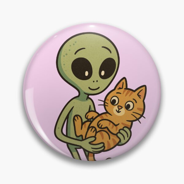 Item preview, Alien and Cat – Cute Sci-Fi Friendship Design - Pink designed and sold by Strange Comforts.
