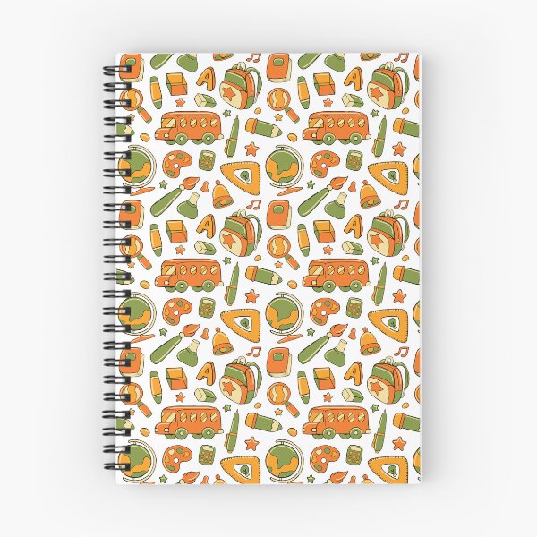 Item preview, Back to School Supplies Pattern | Cute Cartoon School Theme for Kids Notebooks designed and sold by FestivityFinds.