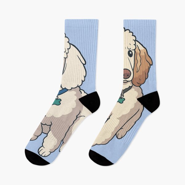 Item preview, Poodle Brothers – Funny Dog Duo Cartoon Design - Light Blue designed and sold by Strange Comforts.
