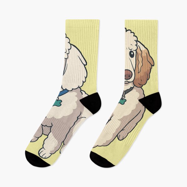 Item preview, Poodle Brothers – Funny Dog Duo Cartoon Design - Yellow designed and sold by Strange Comforts.