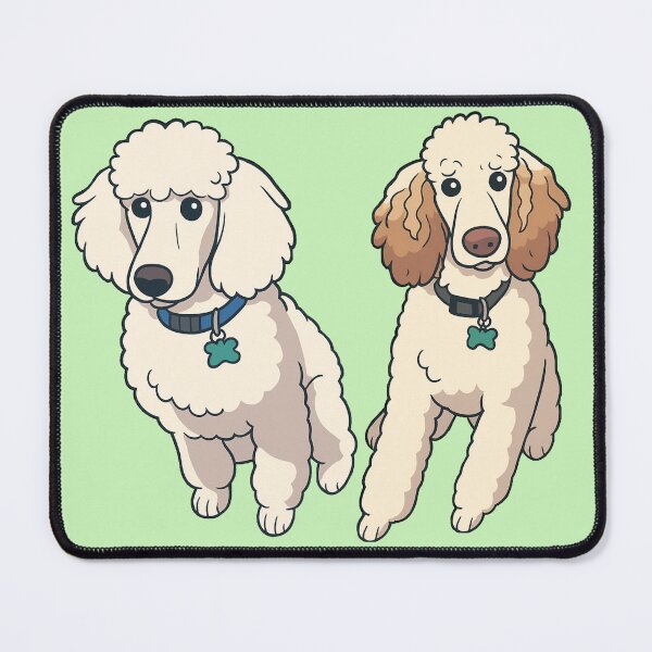 Item preview, Poodle Brothers – Funny Dog Duo Cartoon Design - Mint designed and sold by Strange Comforts.
