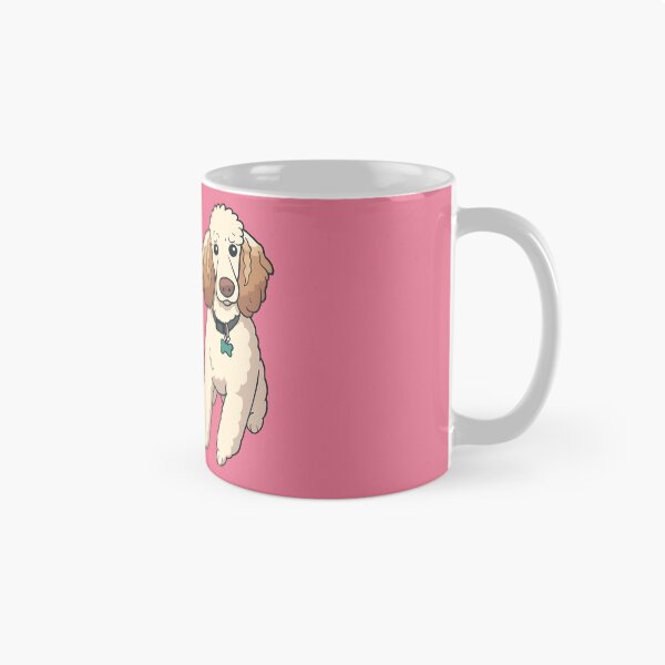 Item preview, Poodle Brothers – Funny Dog Duo Cartoon Design - Rose Pink designed and sold by Strange Comforts.