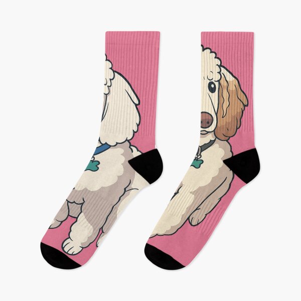 Item preview, Poodle Brothers – Funny Dog Duo Cartoon Design - Rose Pink designed and sold by Strange Comforts.