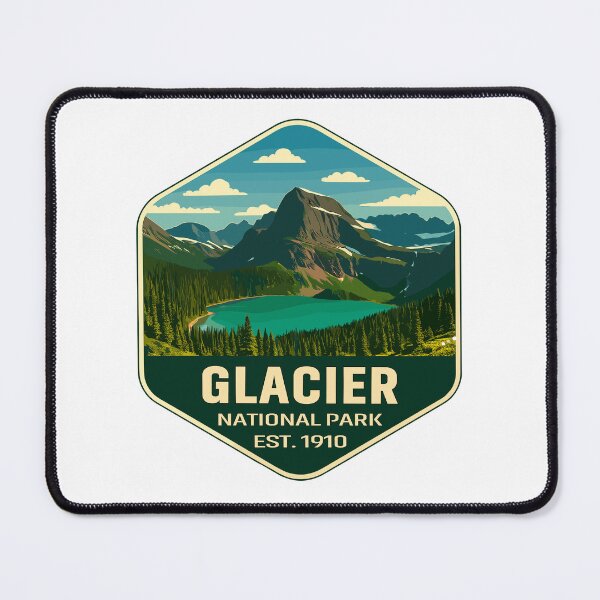 Item preview, Glacier National Park Retro Mountain Landscape Sticker designed and sold by Ismeal Von.