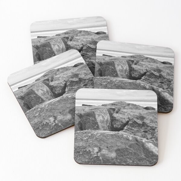 Item preview, Ocean Path in Stone – Black and White designed and sold by SeenGently.