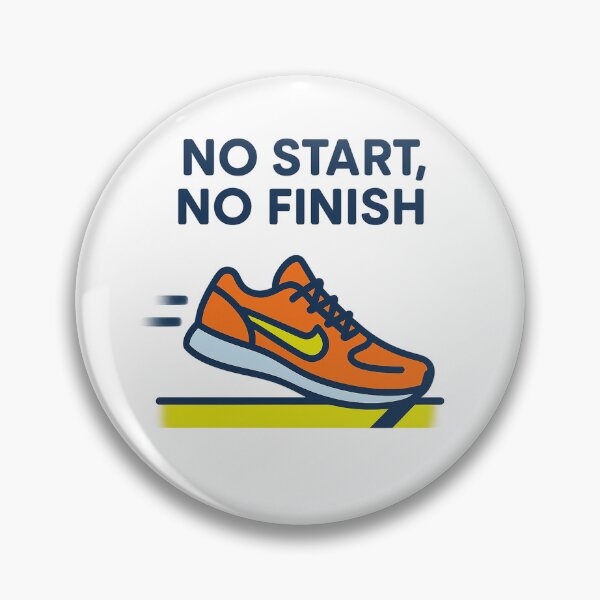 Item preview, No Start, No Finish – Sports Motivation Icon designed and sold by My name is Kritsada.