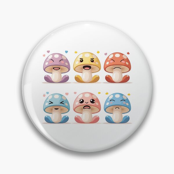 Item preview, Moodshrooms – Kawaii Mushroom Emotions Sticker  designed and sold by modishwelt.