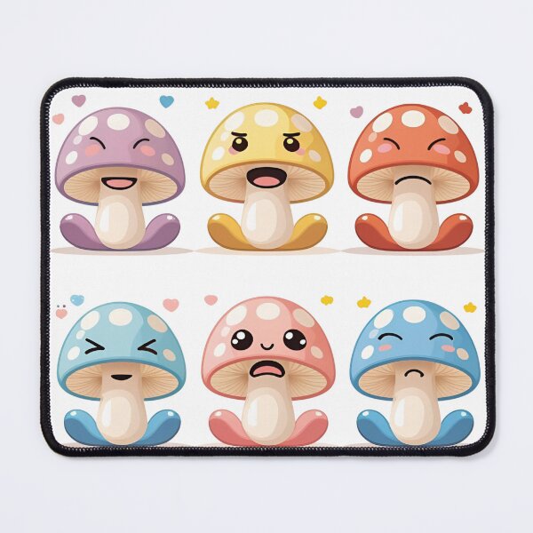 Item preview, Moodshrooms – Kawaii Mushroom Emotions Sticker  designed and sold by modishwelt.