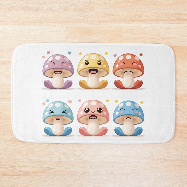 Item preview, Moodshrooms – Kawaii Mushroom Emotions Sticker  designed and sold by modishwelt.