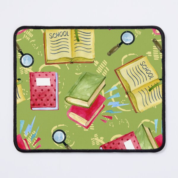 Item preview, Watercolor School Books & Magnifying Glass Pattern – Back-to-School Throw Pillow Design designed and sold by FestivityFinds.