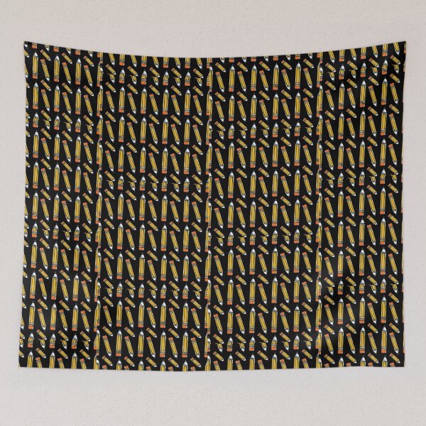 Item preview, Bold Yellow Pencil Pattern – Fun Cartoon School Design for Notebooks designed and sold by FestivityFinds.
