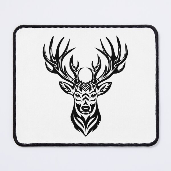 Item preview, Tribal Deer Head Design | Geometric Antler Wildlife Art designed and sold by inkoutninja.