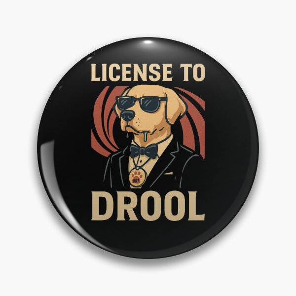 Artikelvorschau, License to Drool – Funny Dog Secret Agent Retro Design entworfen und verkauft von Domci.