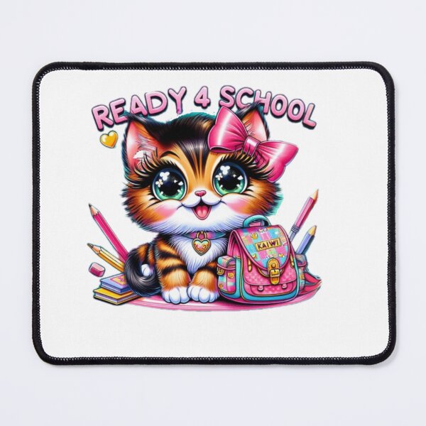 Item preview, Dowey-Eyed Kitten "Ready 4 School" – Cute Back-to-School Cat Design designed and sold by 444wardMovement.