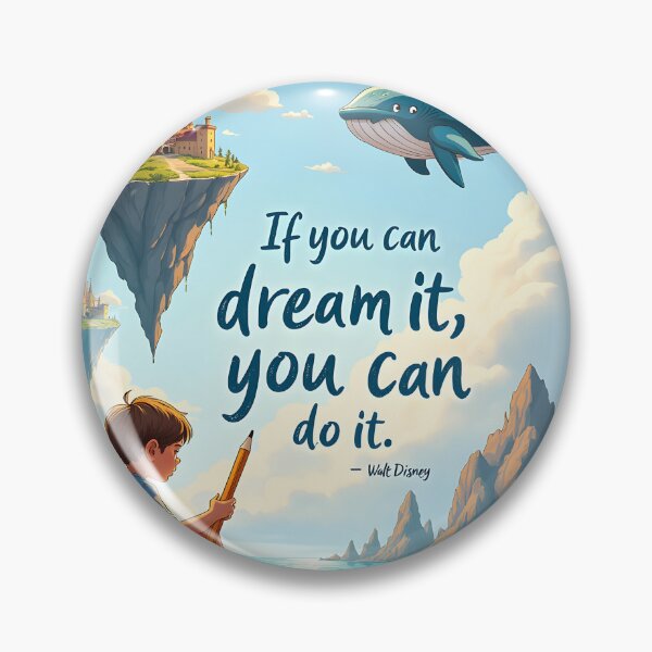 Item preview, If You Can Dream It – Floating Castle & Flying Whale Fantasy Quote Illustration designed and sold by TeeWyrm.