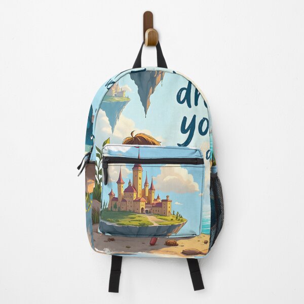 Item preview, If You Can Dream It – Floating Castle & Flying Whale Fantasy Quote Illustration designed and sold by TeeWyrm.