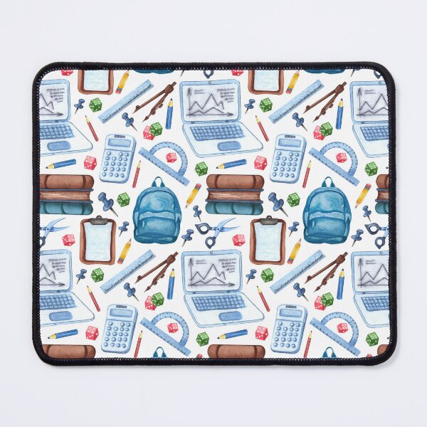 Item preview, Watercolor School Supplies Pattern Throw Pillow – Laptop Backpack Books & Calculator Design designed and sold by FestivityFinds.