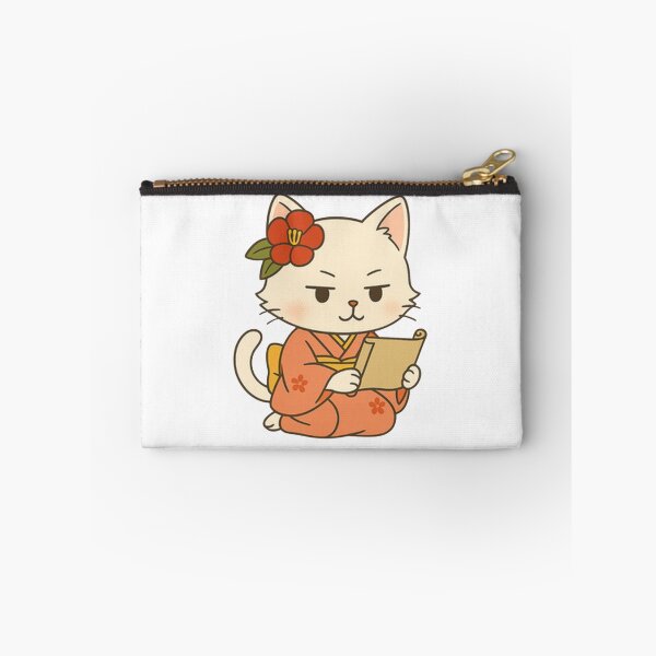Item preview, Wise Cat in Kimono – Scroll Reading Japanese Neko Character designed and sold by NEKOKO BIYORI.