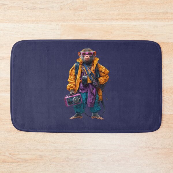 Item preview, Title: Funky Jungle DJ: Baboon in Boom-Bap Mode designed and sold by MYTHIC PEEL STICKERS.