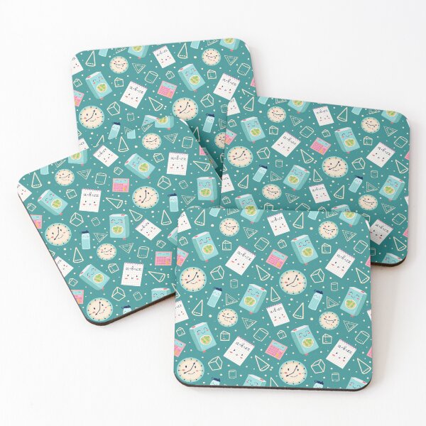Item preview, Cute Kawaii Math & Snack Pattern – Smiling Clocks, Calculators and Juice Boxes Kids Clothing designed and sold by FestivityFinds.