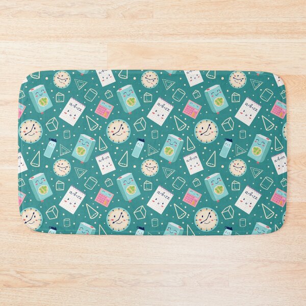 Item preview, Cute Kawaii Math & Snack Pattern – Smiling Clocks, Calculators and Juice Boxes Kids Clothing designed and sold by FestivityFinds.