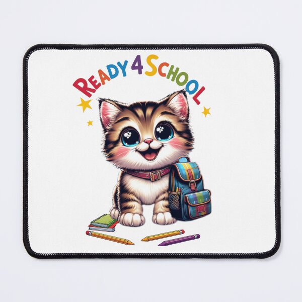 Item preview, Cute Kitten "Ready 4 School" | Back to School Cat Design designed and sold by 444wardMovement.