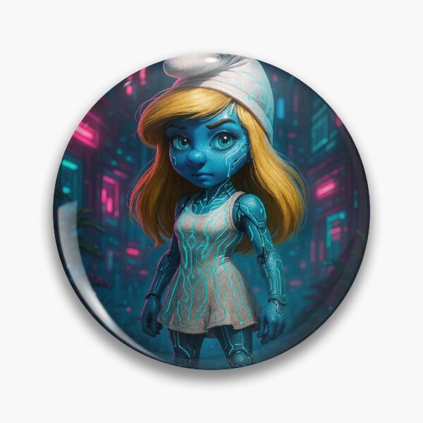 Item preview, ? "Cyberpunk Smurfette - Neon City Sci-Fi Cartoon Style Shirt" designed and sold by Cypher-Shop.