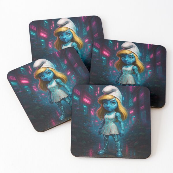 Item preview, ? "Cyberpunk Smurfette - Neon City Sci-Fi Cartoon Style Shirt" designed and sold by Cypher-Shop.