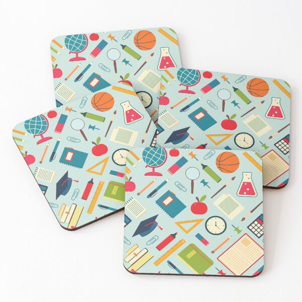 Item preview, Colorful School Supplies Pattern – Educational Back-to-School Desk Mats designed and sold by FestivityFinds.