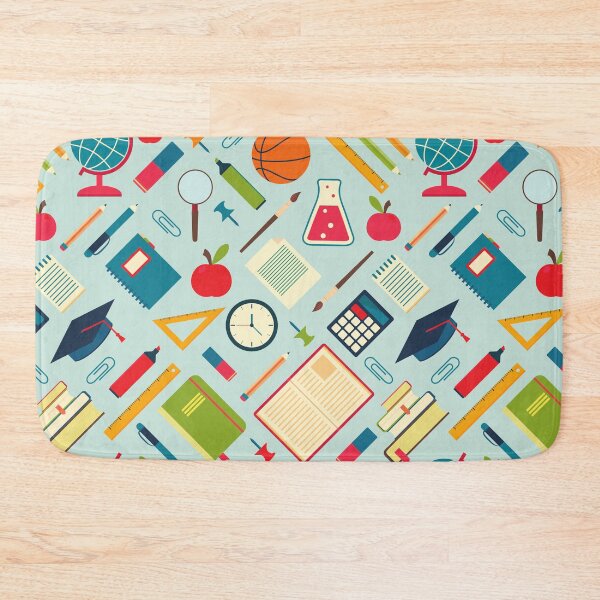 Item preview, Colorful School Supplies Pattern – Educational Back-to-School Desk Mats designed and sold by FestivityFinds.