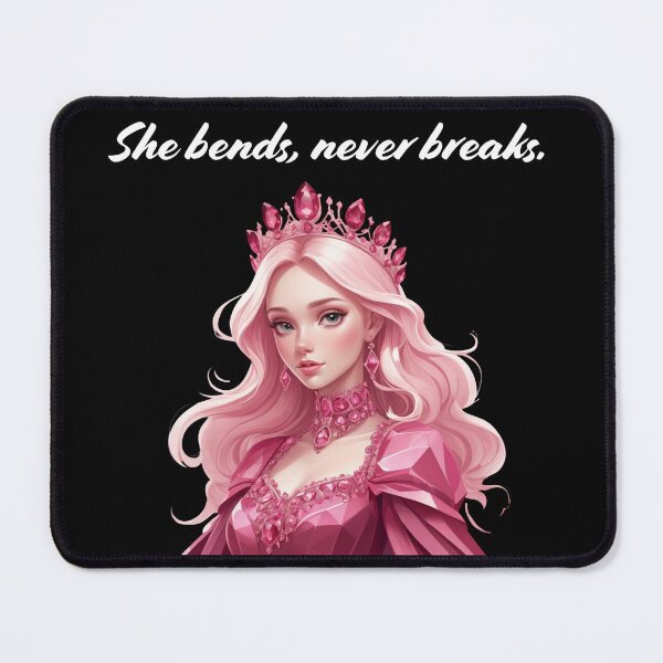 Item preview, She bends, never breaks - Pink Tourmaline Crystal Princess | Stoicism Philosophy designed and sold by LexaArtworks.