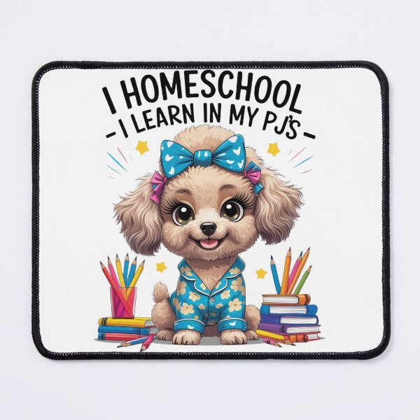 Item preview, Homeschool Poodle Puppy in Pajamas – I Learn in My PJs designed and sold by 444wardMovement.