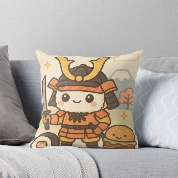 Item preview, Cute Sushi Samurai – Kawaii Japanese Warrior Illustration designed and sold by The-Onyxx.