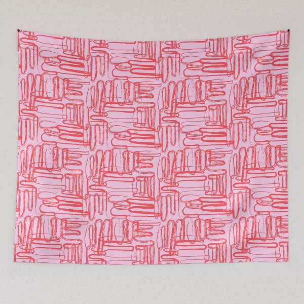 Item preview, Pink Curve Wavy Squiggle Abstract Modern designed and sold by idovedesign.