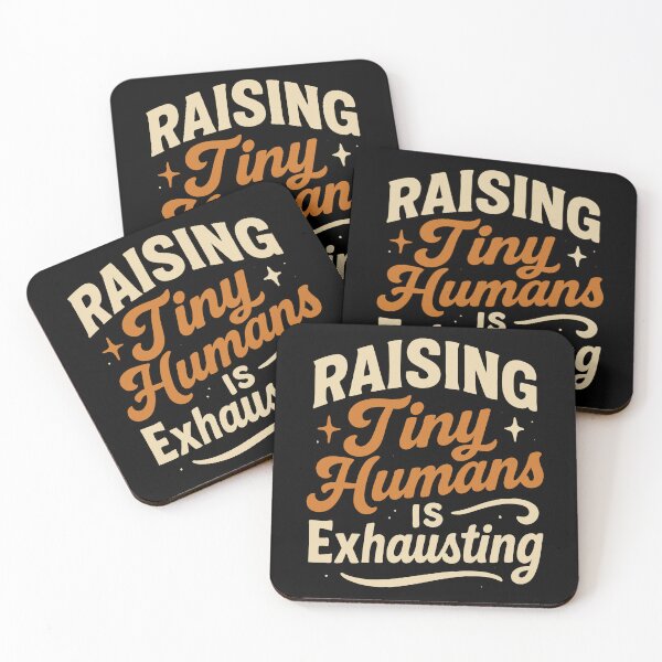 Item preview, Raising Tiny Humans is Exhausting Vintage Typography designed and sold by zakugan.