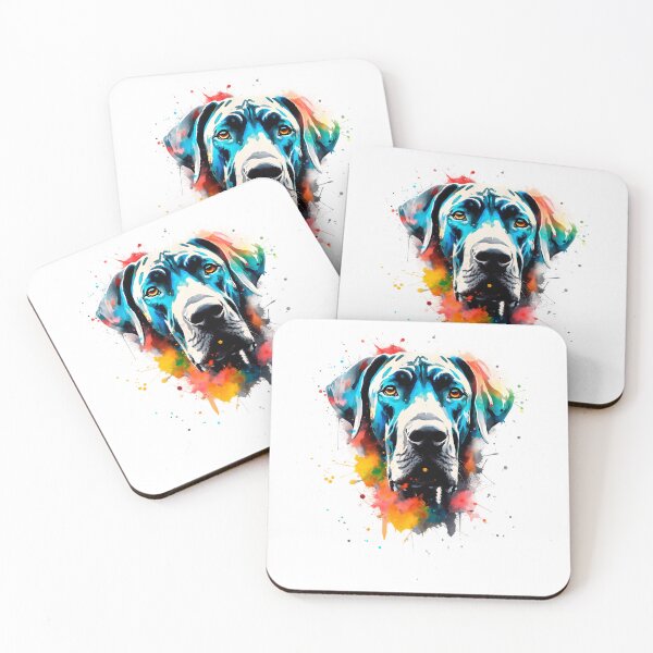 Item preview, Great Dane  Dog watercolour, colourful Art Splash (2) designed and sold by MyCancerandMe.
