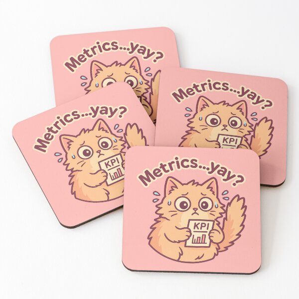 Item preview, Funny KPI Cat Sticker designed and sold by Yuliya Brush.