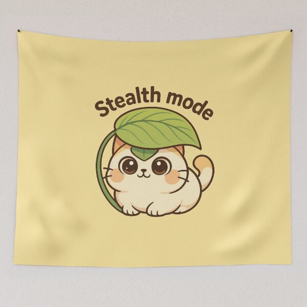Item preview, Cute Stealth Mode Cat Sticker designed and sold by Yuliya Brush.
