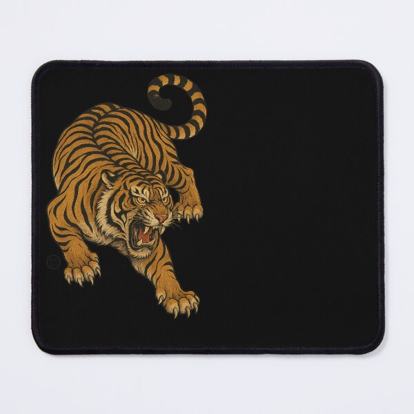Item preview, Tiger - Fierce Japanese Tiger - No Fear Vintage Japanese Style Art designed and sold by Kabuji Store.