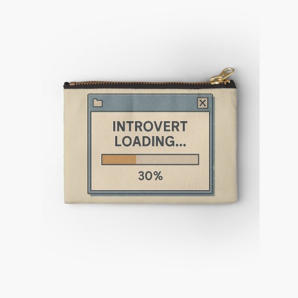 Item preview, "Introvert Loading... 30%" - Retro Progress Bar Design designed and sold by notokstudio.